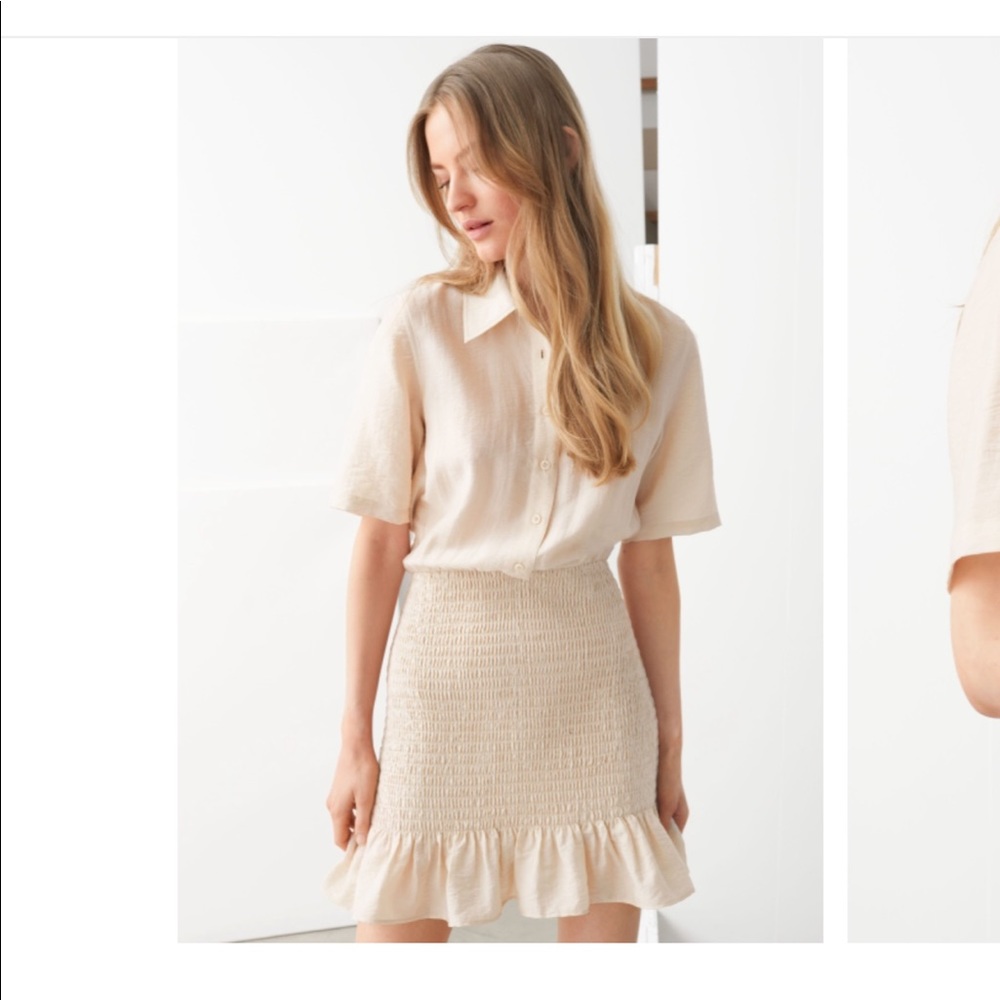 [NEW w tags] & other stories Smocked Shirt Dress